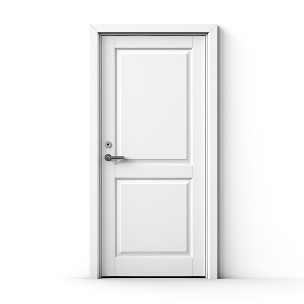 Foto color blanco puerta vector plano fondo blanco aislado