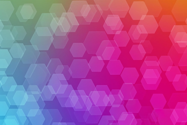 Foto color de fondo hexagonal