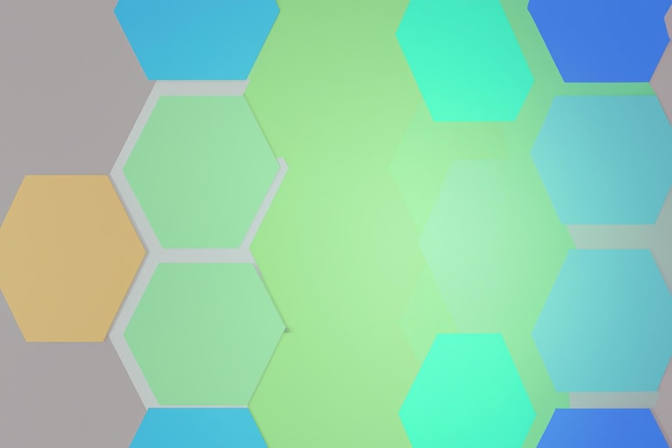 Foto color de fondo hexagonal
