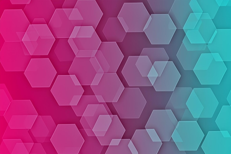 Foto color de fondo hexagonal