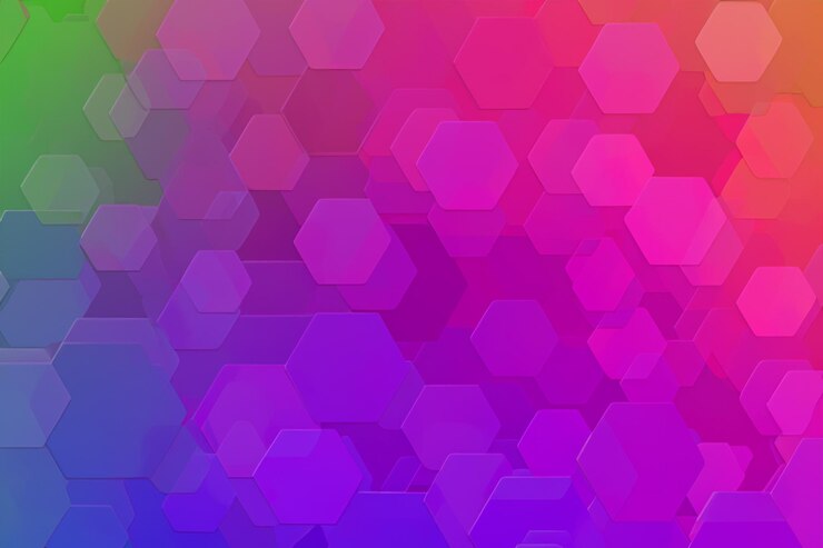 Foto color de fondo hexagonal