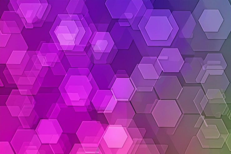 Foto color de fondo hexagonal