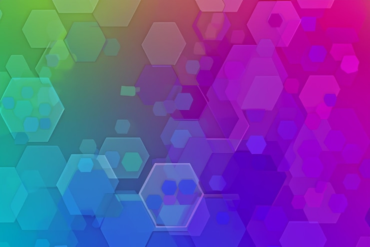 Foto color de fondo hexagonal