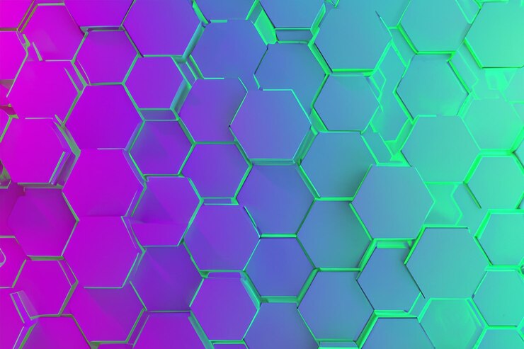 Foto color de fondo hexagonal