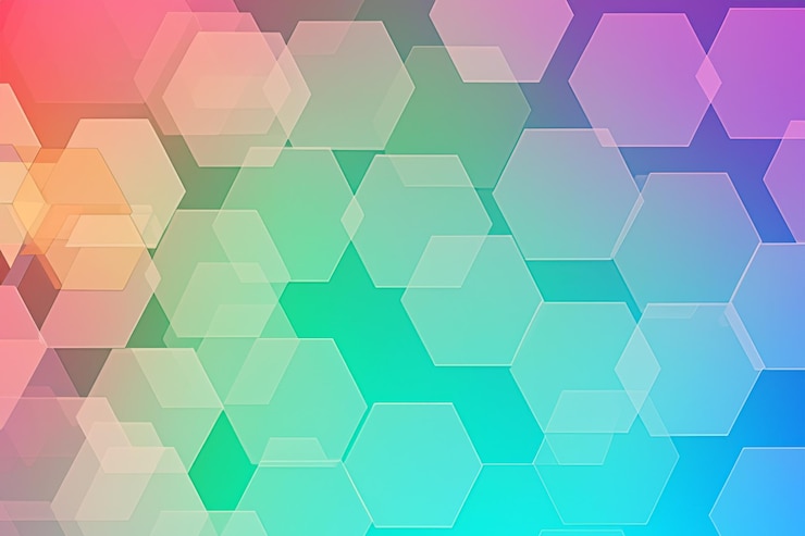 Foto color de fondo hexagonal