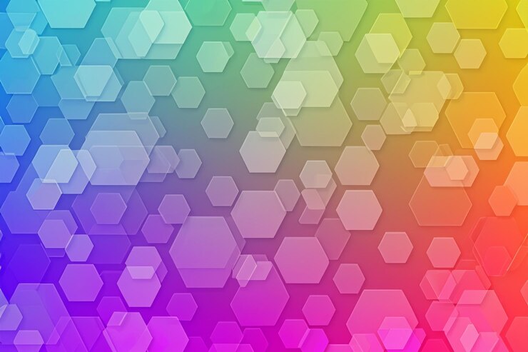 Foto color de fondo hexagonal