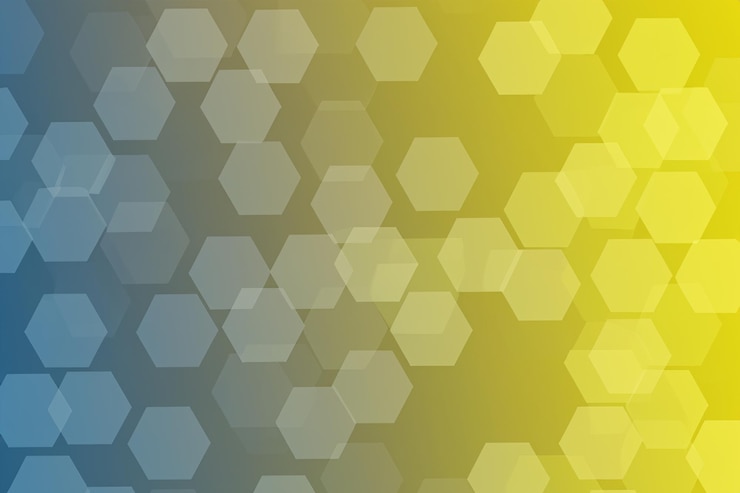 Foto color de fondo hexagonal