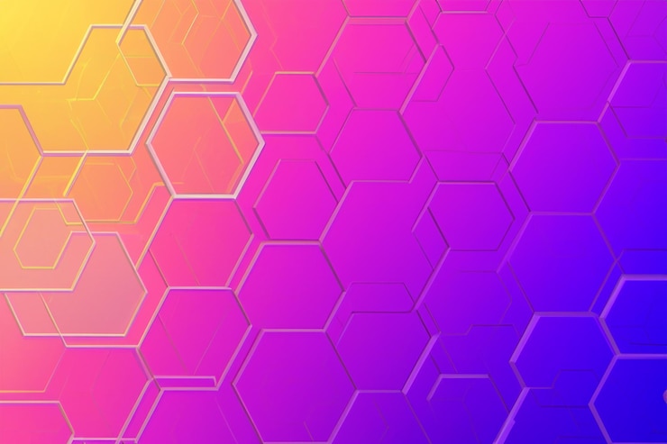 Foto color de fondo hexagonal