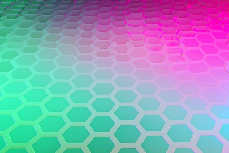Foto color de fondo hexagonal