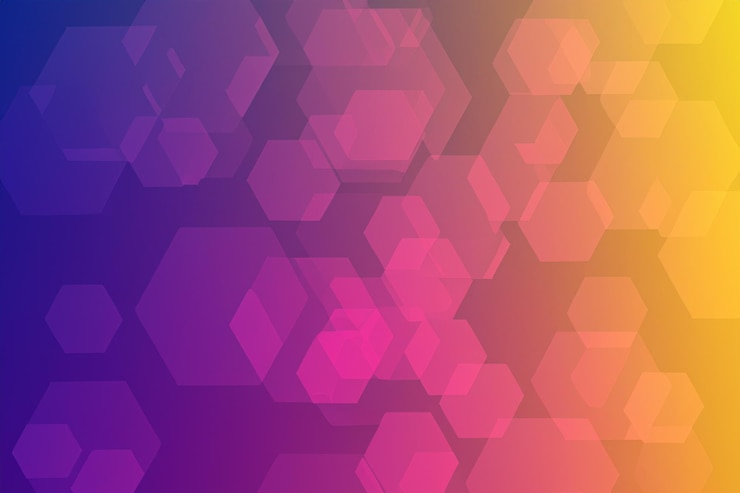 Foto color de fondo hexagonal