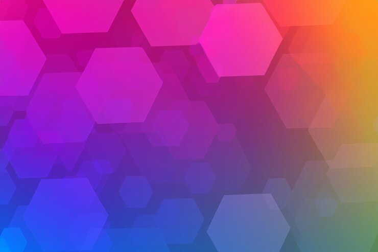 Foto color de fondo hexagonal