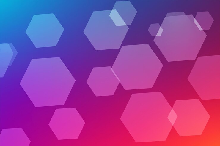 Foto color de fondo hexagonal