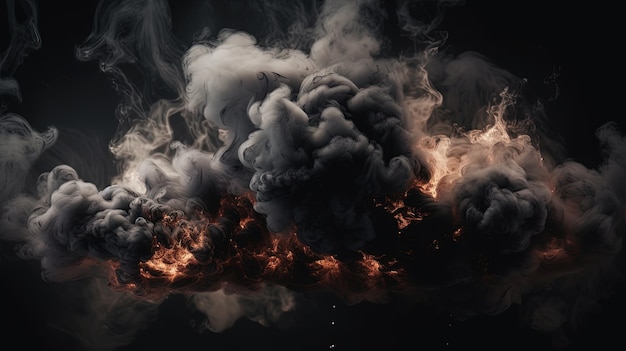 Color humo Pintura agua mezcla humo fondo abstracto IA generativa