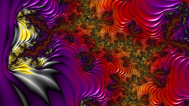 Color increíble flor de patrón de fondo fractal, diferentes formas y colores, elementos gráficos para el diseño y la decoración. Render 3d