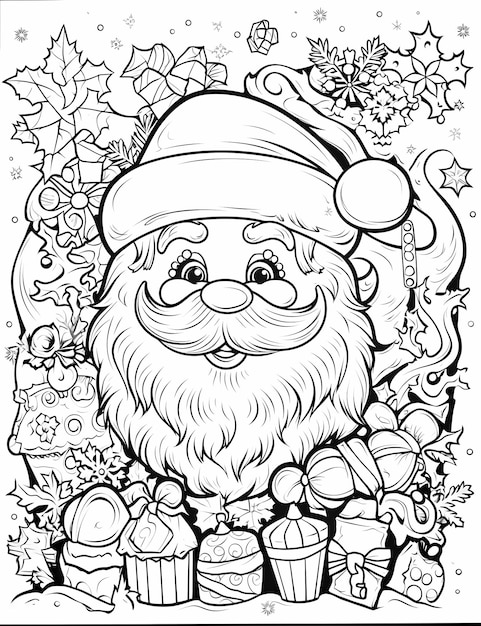 Color Me Merry Contracapa de uma página de livro para colorir de Natal brilhante e divertida