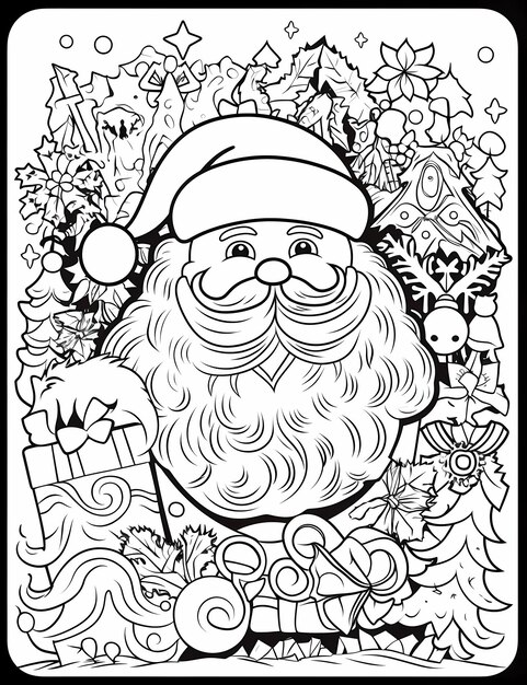 Color me merry contracapa de uma página de livro para colorir de natal  brilhante e divertida