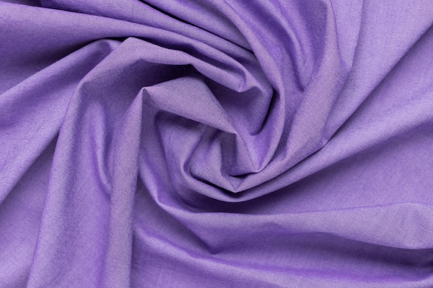 Color de moda del año 2022 Fondo de tela arrugada violeta muy Peri