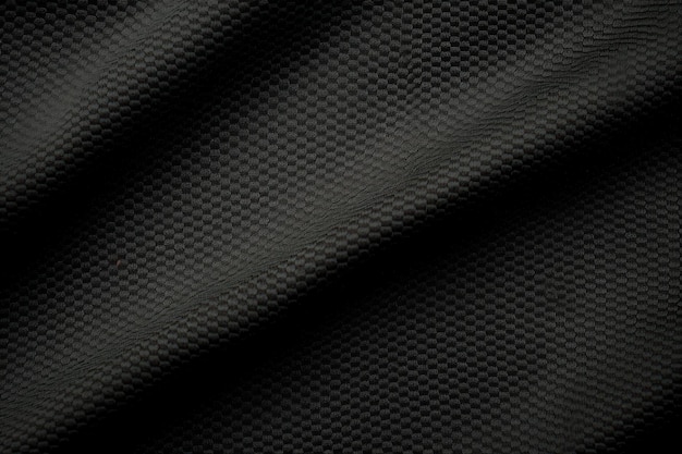 Foto color negro camiseta de fútbol ropa textura de tela ropa deportiva fondo de cerca