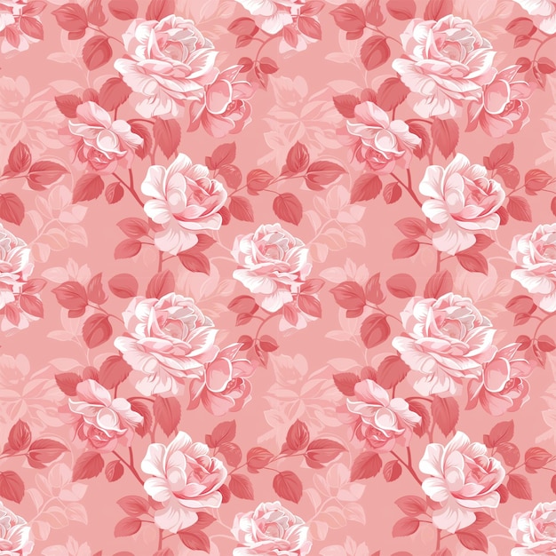 El color rosa floral es una forma hermosa de patrón natural sin costuras.