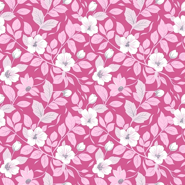 El color rosa floral es una forma hermosa de patrón natural sin costuras.