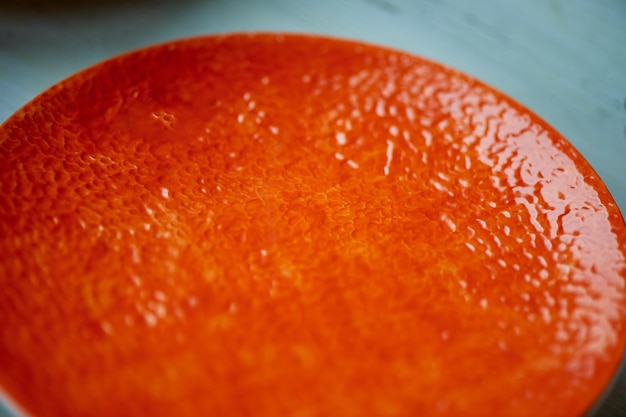 El color del sol Calidez Platos de color naranja brillante al estilo de una mandarina o naranja Cerámica