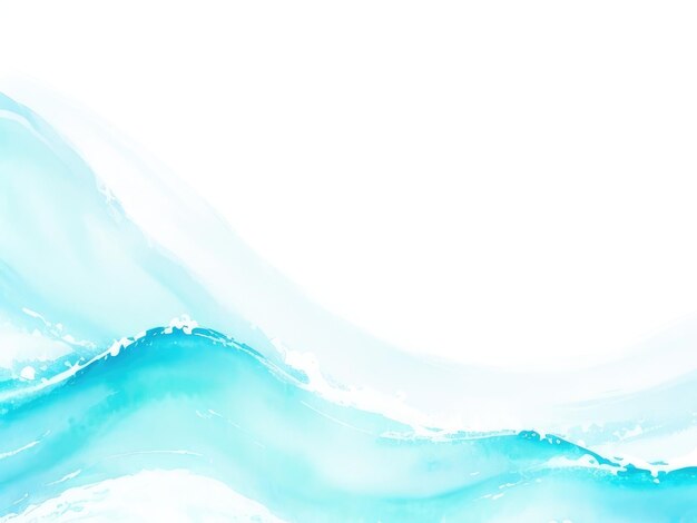 Colora o fundo da onda de água em tom azul
