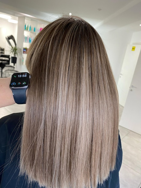 Foto coloração de cabelo cabelo lindo cabelo tingido