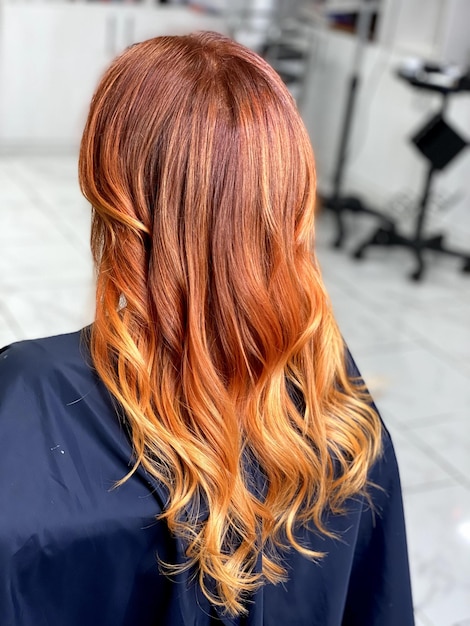 Foto coloração de cabelo cabelo lindo cabelo tingido