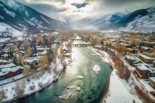 Colorados Aspen y Snowmass durante el invierno