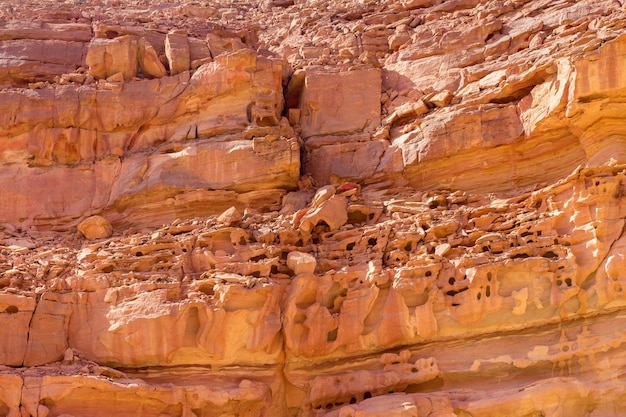 Colored Canyon es una formación rocosa en la península del sur de Sinaí Egipto Rocas del desierto de fondo de arenisca multicolor