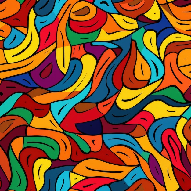 Colores abstractos formas creatividad de patrones sin fisuras