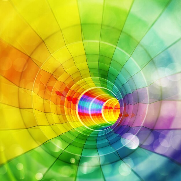 Los colores del arco iris resumen el fondo futurista representación 3d