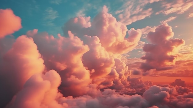 Foto colores brillantes y enfoque de alta calidad en las nubes