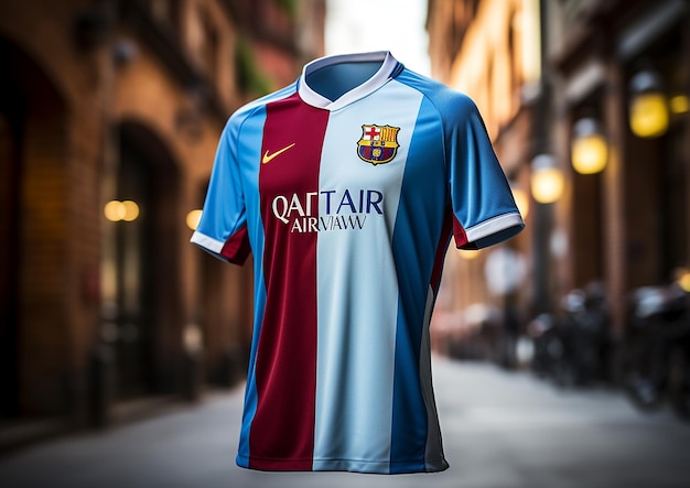 Foto los colores del equipo ccer azul y blanco en el estilo de los kits de fútbol la camiseta es un concepto de fútbol