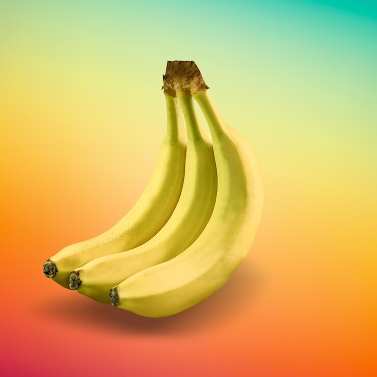 Foto colores frutales de plátano