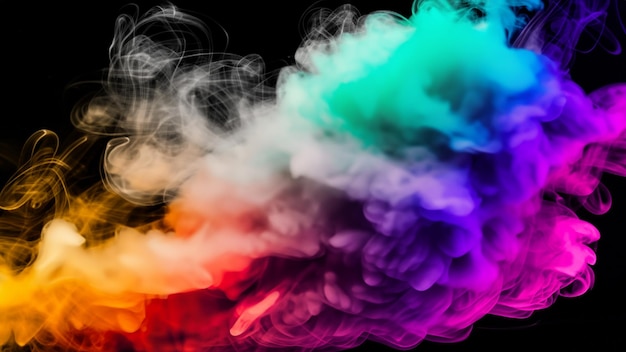 Colores giratorios Abstracto telón de fondo de nubes de humo