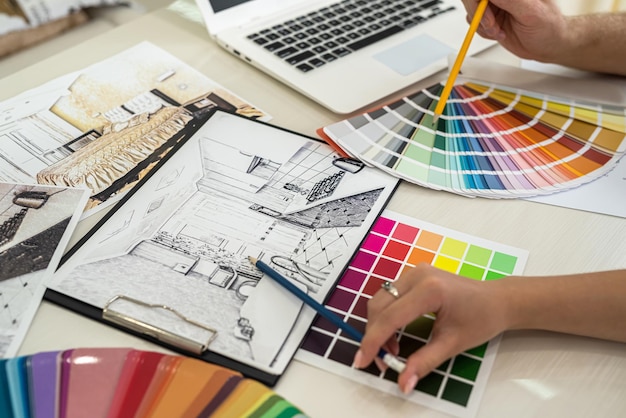 Colores de interiores que eligen los diseñadores en su lugar de trabajo