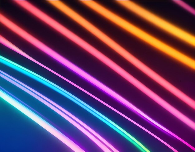 Foto los colores de neón brillantes mínimos las ondas de gradiente granulado