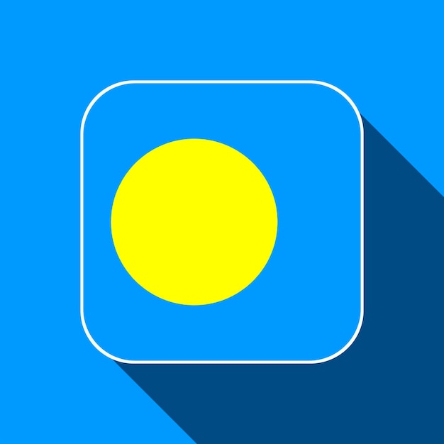 Colores oficiales de la bandera de Palau Ilustración vectorial