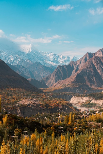 Colores de otoño en el valle de Hunza