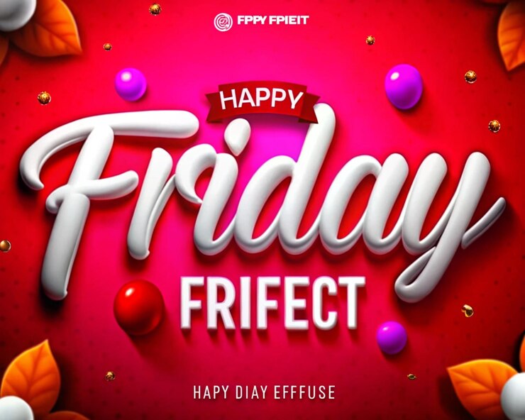 Foto colores rojos viernes efecto de estilo de texto efecto de texto editable