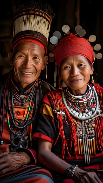 Foto los colores de la tradición un vistazo a la vida cotidiana de la tribu ao naga