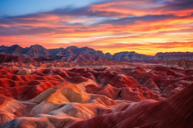 Colores de tranquilidad Impresionantes vistas del paisaje desde Zhangye Danxia