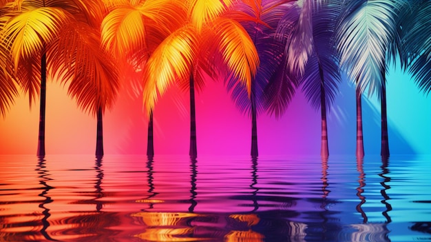 Foto los colores tropicales de fondo