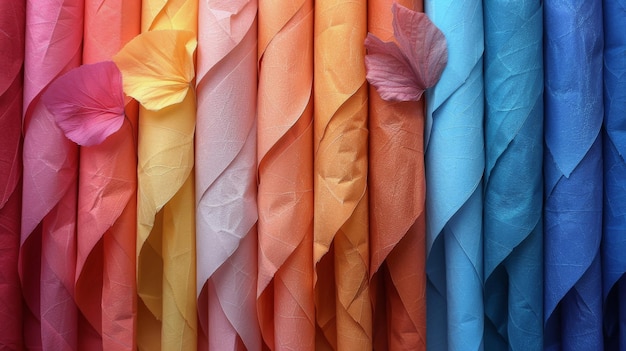 Colores variados de papel de pañuelo