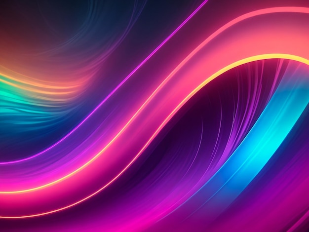 Colores vibrantes abstractos flujo ondulado 3d prestados ilustración fondo ciencia ficción fondo futurista