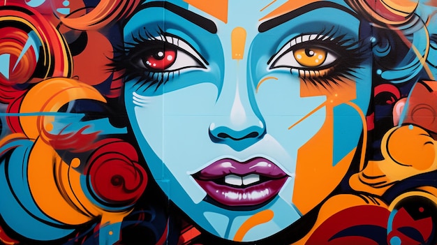 Los colores vibrantes cobran vida en este mural de arte callejero que expresa la creatividad del artista a través de una mezcla de texto y graffiti.
