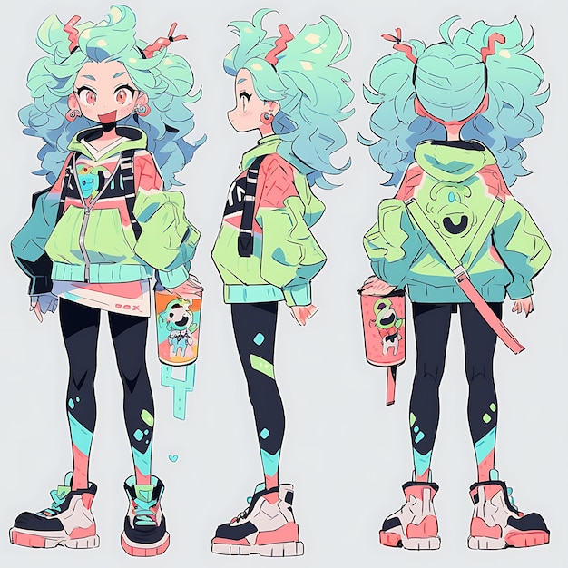 Colorful Female Chibii se disculpa por la respuesta incompleta aquí Ar Diseño de Colecciones Creativas