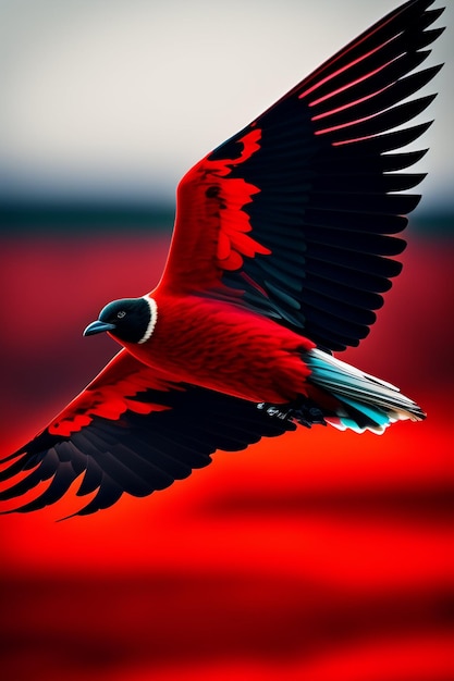 Foto colorfull bird flying ai gerar