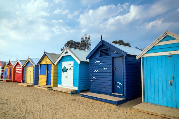 Colorida casa de playa en Brighton Beach en Melbourne Australia